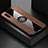 Custodia Silicone Ultra Sottile Morbida Cover con Magnetico Anello Supporto X01L per Samsung Galaxy A30S Marrone