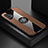 Custodia Silicone Ultra Sottile Morbida Cover con Magnetico Anello Supporto X01L per Samsung Galaxy A32 5G Marrone