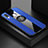 Custodia Silicone Ultra Sottile Morbida Cover con Magnetico Anello Supporto X01L per Samsung Galaxy A40 Blu