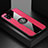 Custodia Silicone Ultra Sottile Morbida Cover con Magnetico Anello Supporto X01L per Samsung Galaxy A42 5G Rosso