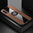 Custodia Silicone Ultra Sottile Morbida Cover con Magnetico Anello Supporto X01L per Samsung Galaxy A70 Marrone