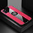 Custodia Silicone Ultra Sottile Morbida Cover con Magnetico Anello Supporto X01L per Samsung Galaxy A81 Rosso