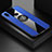 Custodia Silicone Ultra Sottile Morbida Cover con Magnetico Anello Supporto X01L per Samsung Galaxy M01s Blu