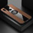 Custodia Silicone Ultra Sottile Morbida Cover con Magnetico Anello Supporto X01L per Samsung Galaxy M01s Marrone