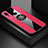 Custodia Silicone Ultra Sottile Morbida Cover con Magnetico Anello Supporto X01L per Samsung Galaxy M01s Rosso