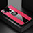 Custodia Silicone Ultra Sottile Morbida Cover con Magnetico Anello Supporto X01L per Samsung Galaxy M21s Rosso
