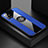 Custodia Silicone Ultra Sottile Morbida Cover con Magnetico Anello Supporto X01L per Samsung Galaxy M31s Blu