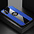 Custodia Silicone Ultra Sottile Morbida Cover con Magnetico Anello Supporto X01L per Samsung Galaxy Note 10 Plus 5G Blu