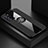 Custodia Silicone Ultra Sottile Morbida Cover con Magnetico Anello Supporto X01L per Samsung Galaxy Note 20 5G Nero