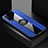 Custodia Silicone Ultra Sottile Morbida Cover con Magnetico Anello Supporto X01L per Vivo Y11s Blu