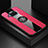 Custodia Silicone Ultra Sottile Morbida Cover con Magnetico Anello Supporto X01L per Xiaomi Mi 10i 5G Rosso