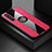 Custodia Silicone Ultra Sottile Morbida Cover con Magnetico Anello Supporto X01L per Xiaomi Mi Note 10 Lite Rosso