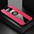 Custodia Silicone Ultra Sottile Morbida Cover con Magnetico Anello Supporto X01L per Xiaomi Poco X3 NFC Rosso