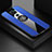 Custodia Silicone Ultra Sottile Morbida Cover con Magnetico Anello Supporto X01L per Xiaomi Redmi 10X 4G Blu