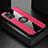 Custodia Silicone Ultra Sottile Morbida Cover con Magnetico Anello Supporto X01L per Xiaomi Redmi Note 10 4G Rosso