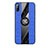 Custodia Silicone Ultra Sottile Morbida Cover con Magnetico Anello Supporto X02L per Samsung Galaxy A20s Blu