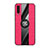 Custodia Silicone Ultra Sottile Morbida Cover con Magnetico Anello Supporto X02L per Samsung Galaxy A30S Rosso
