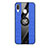 Custodia Silicone Ultra Sottile Morbida Cover con Magnetico Anello Supporto X02L per Samsung Galaxy A40 Blu
