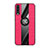 Custodia Silicone Ultra Sottile Morbida Cover con Magnetico Anello Supporto X02L per Samsung Galaxy A70 Rosso