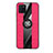 Custodia Silicone Ultra Sottile Morbida Cover con Magnetico Anello Supporto X02L per Samsung Galaxy A81 Rosso