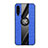 Custodia Silicone Ultra Sottile Morbida Cover con Magnetico Anello Supporto X02L per Samsung Galaxy A90 5G Blu