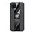 Custodia Silicone Ultra Sottile Morbida Cover con Magnetico Anello Supporto X02L per Samsung Galaxy M12 Nero