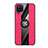 Custodia Silicone Ultra Sottile Morbida Cover con Magnetico Anello Supporto X02L per Samsung Galaxy M12 Rosso