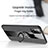 Custodia Silicone Ultra Sottile Morbida Cover con Magnetico Anello Supporto X02L per Samsung Galaxy M21s