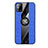 Custodia Silicone Ultra Sottile Morbida Cover con Magnetico Anello Supporto X02L per Samsung Galaxy M31 Prime Edition Blu