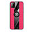 Custodia Silicone Ultra Sottile Morbida Cover con Magnetico Anello Supporto X02L per Samsung Galaxy M31 Prime Edition Rosso