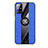 Custodia Silicone Ultra Sottile Morbida Cover con Magnetico Anello Supporto X02L per Samsung Galaxy M31s Blu