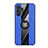 Custodia Silicone Ultra Sottile Morbida Cover con Magnetico Anello Supporto X02L per Samsung Galaxy M32 5G Blu