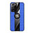 Custodia Silicone Ultra Sottile Morbida Cover con Magnetico Anello Supporto X02L per Samsung Galaxy Note 20 Ultra 5G Blu