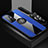 Custodia Silicone Ultra Sottile Morbida Cover con Magnetico Anello Supporto X03L per OnePlus Nord N20 5G Blu