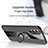 Custodia Silicone Ultra Sottile Morbida Cover con Magnetico Anello Supporto X03L per OnePlus Nord N200 5G