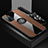 Custodia Silicone Ultra Sottile Morbida Cover con Magnetico Anello Supporto X03L per OnePlus Nord N200 5G Marrone