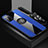 Custodia Silicone Ultra Sottile Morbida Cover con Magnetico Anello Supporto X03L per Oppo A53s 5G Blu