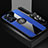 Custodia Silicone Ultra Sottile Morbida Cover con Magnetico Anello Supporto X03L per Oppo A58 5G Blu