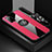 Custodia Silicone Ultra Sottile Morbida Cover con Magnetico Anello Supporto X03L per Samsung Galaxy S20 5G Rosso