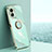 Custodia Silicone Ultra Sottile Morbida Cover con Magnetico Anello Supporto XL1 per OnePlus Nord N300 5G Verde