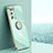 Custodia Silicone Ultra Sottile Morbida Cover con Magnetico Anello Supporto XL1 per Oppo A53s 5G Verde