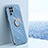 Custodia Silicone Ultra Sottile Morbida Cover con Magnetico Anello Supporto XL1 per Oppo A94 4G