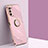 Custodia Silicone Ultra Sottile Morbida Cover con Magnetico Anello Supporto XL1 per Samsung Galaxy A02s Rosa