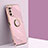 Custodia Silicone Ultra Sottile Morbida Cover con Magnetico Anello Supporto XL1 per Samsung Galaxy A03s Rosa