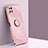 Custodia Silicone Ultra Sottile Morbida Cover con Magnetico Anello Supporto XL1 per Samsung Galaxy A22 5G Rosa