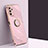 Custodia Silicone Ultra Sottile Morbida Cover con Magnetico Anello Supporto XL1 per Samsung Galaxy A32 5G Rosa