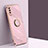 Custodia Silicone Ultra Sottile Morbida Cover con Magnetico Anello Supporto XL1 per Samsung Galaxy A50 Rosa