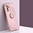 Custodia Silicone Ultra Sottile Morbida Cover con Magnetico Anello Supporto XL1 per Samsung Galaxy A82 5G Rosa