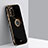 Custodia Silicone Ultra Sottile Morbida Cover con Magnetico Anello Supporto XL1 per Samsung Galaxy F02S SM-E025F Nero