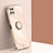 Custodia Silicone Ultra Sottile Morbida Cover con Magnetico Anello Supporto XL1 per Samsung Galaxy F42 5G Oro
